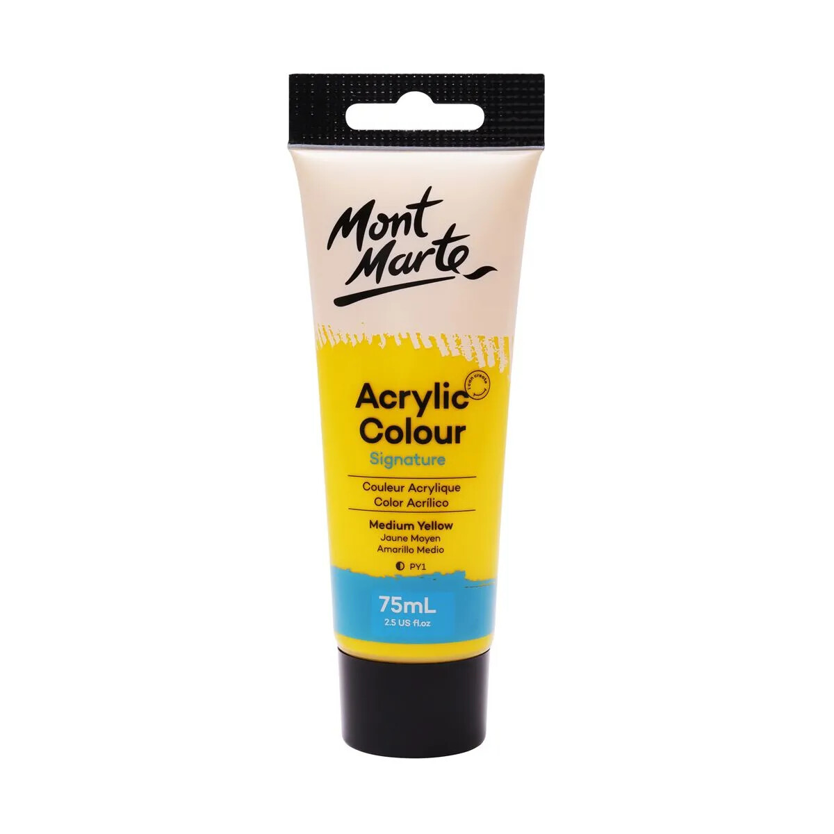 MONT MARTE Acrylic Colour Paint 75ml - Medium Yellow