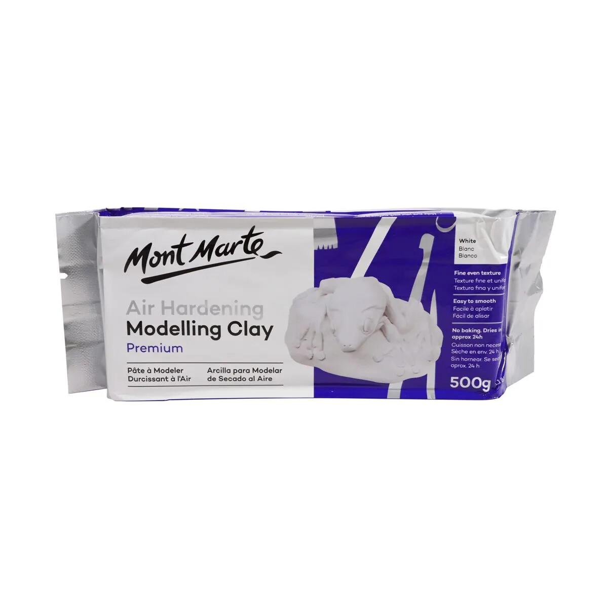 MONT MARTE Air Hardening Modelling Clay - White 500gms