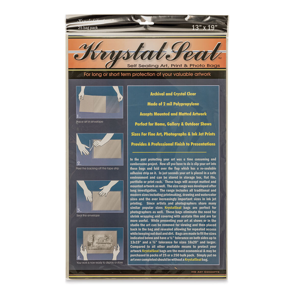 KRYSTAL SEAL KS BAG 13X19 25 PACK