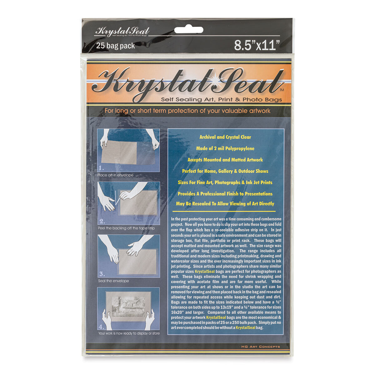 KRYSTAL SEAL KS BAG 8.5X11 25 PACK
