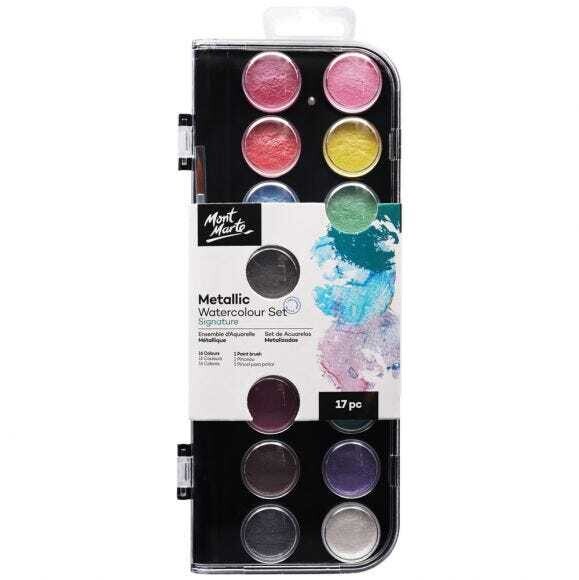 MONT MARTE Metallic Watercolour Cake Set 17pc