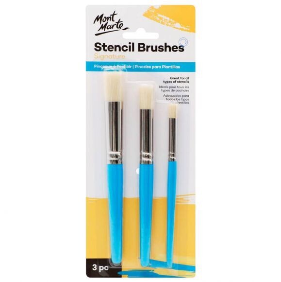 MONT MARTE Professional Stencil Brush Set 12/8/4