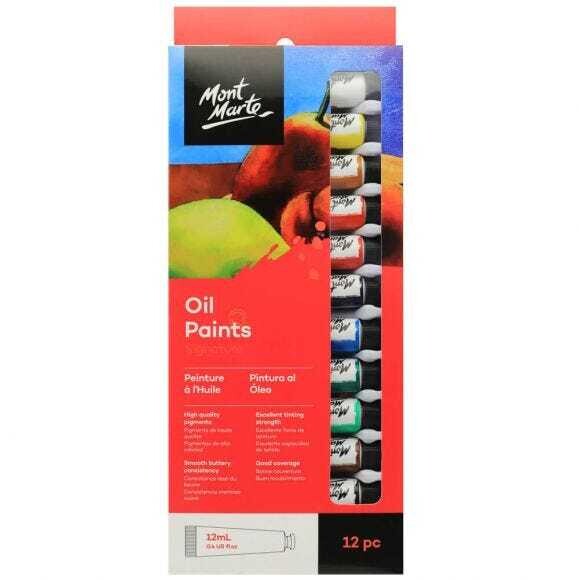 MONT MARTE Oil Paints 12pc x 12ml