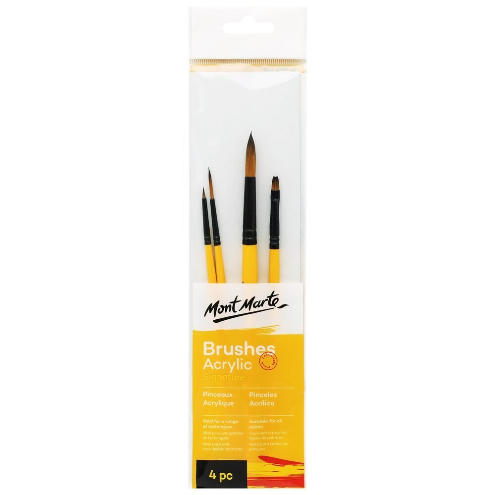 Mont Marte Gallery Series Brush Set Acrylic 4pc