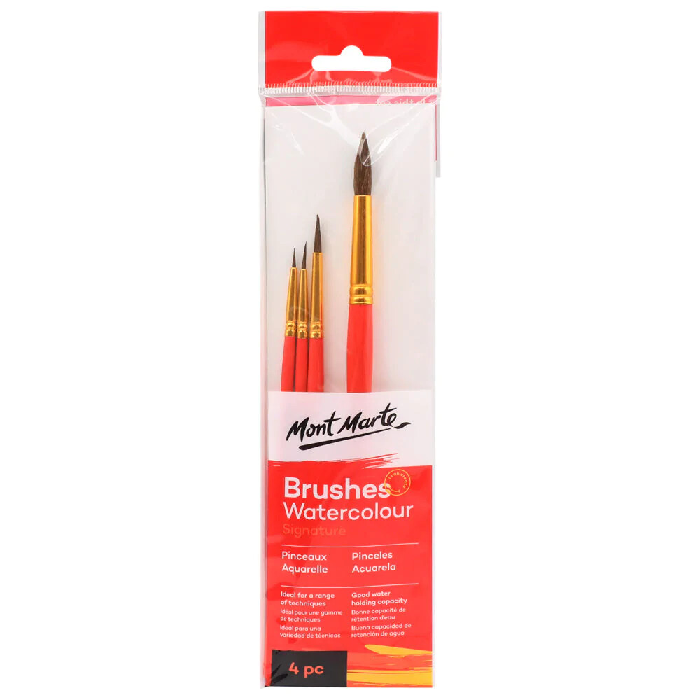 MONT MARTE Gallery Series Brush Set Watercolour 4pc