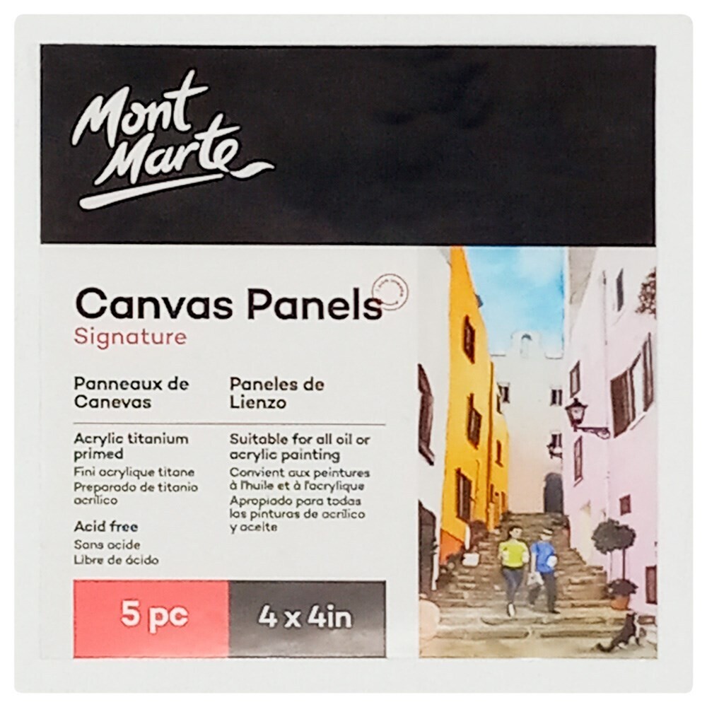 MONT MARTE Canvas Panels Pkt 5 4 x 4 inch Store My Art &More Store