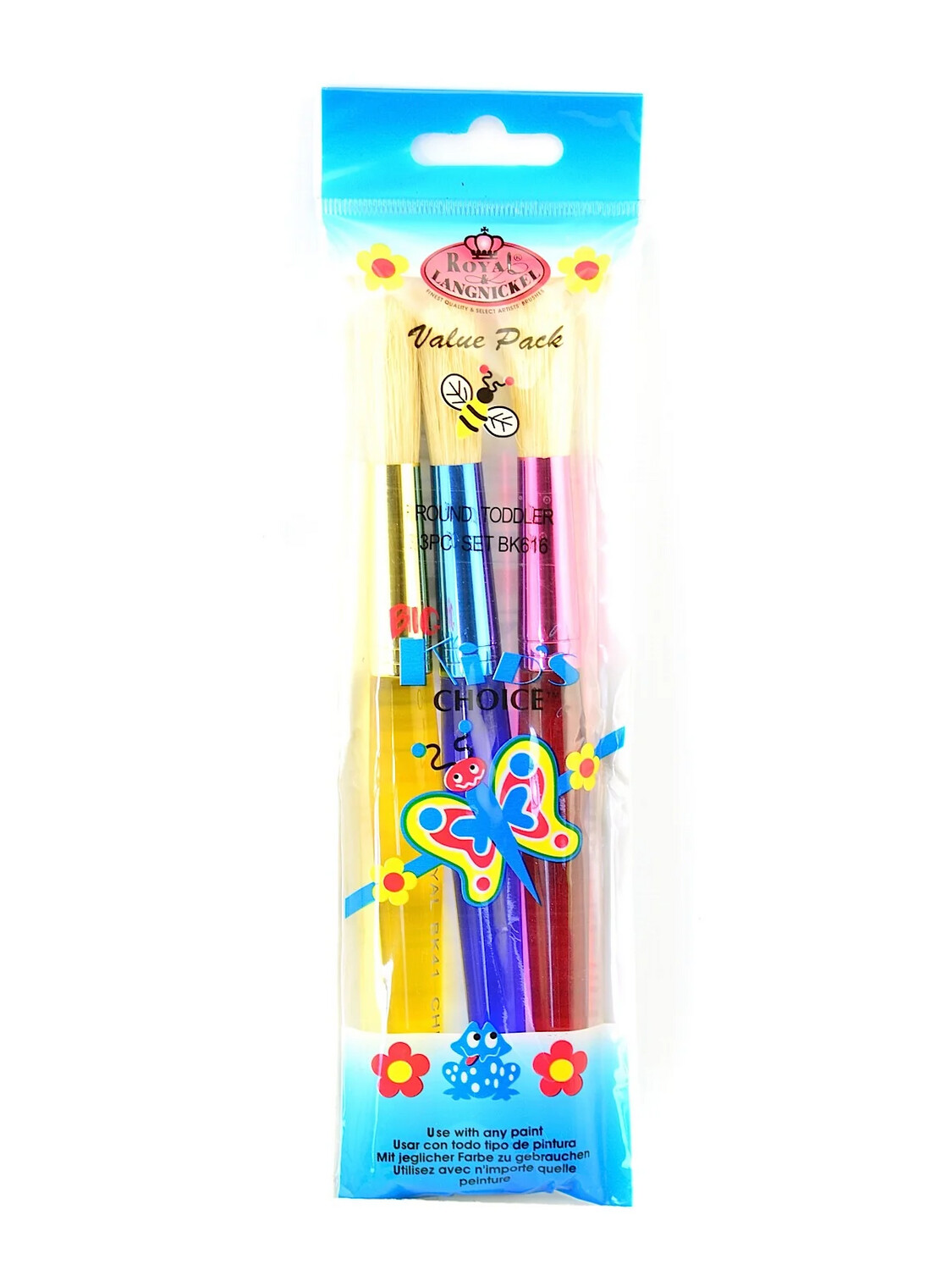 Royal &amp; Langnickel Big Kid&#39;s Choice 3-Piece Round Set BLUE RED YELLOW