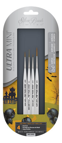 Silver Brush Limited ULTRA MINI DETAIL BRUSH S/H 4PC BRUSH SET
