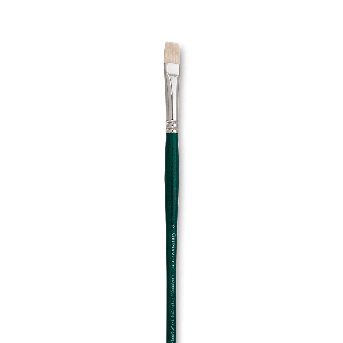GAINSBOROUGH OIL/ACRY WHITE BRISTLE LONG HANDLE BRIGHT 6
