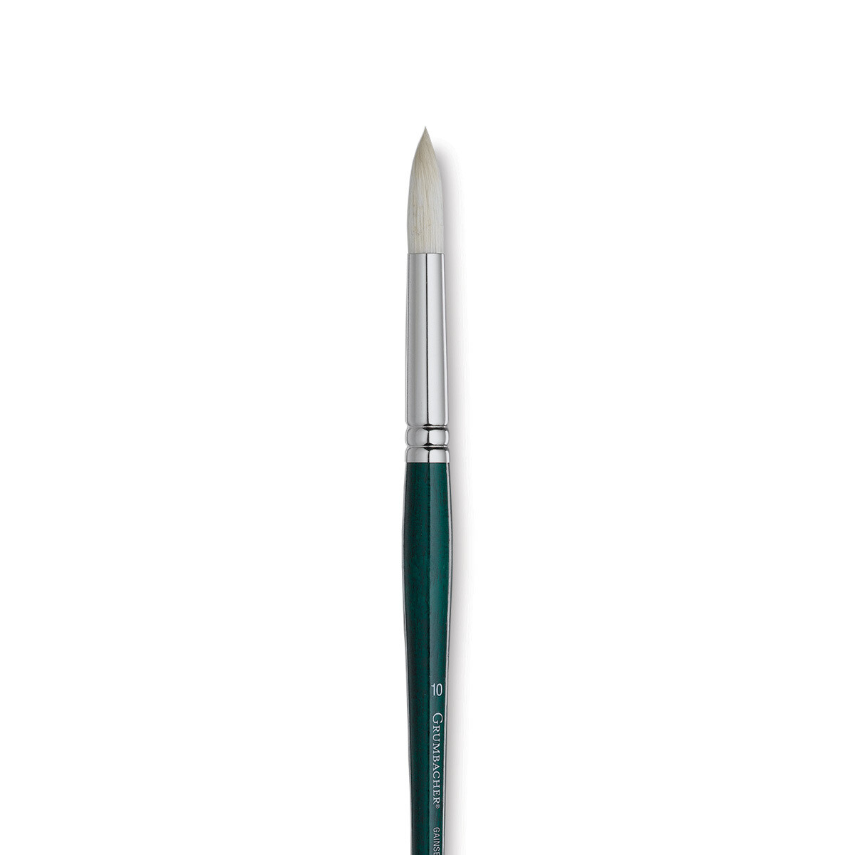 GAINSBOROUGH OIL/ACRY WHITE BRISTLE LONG HANDLE ROUND 10