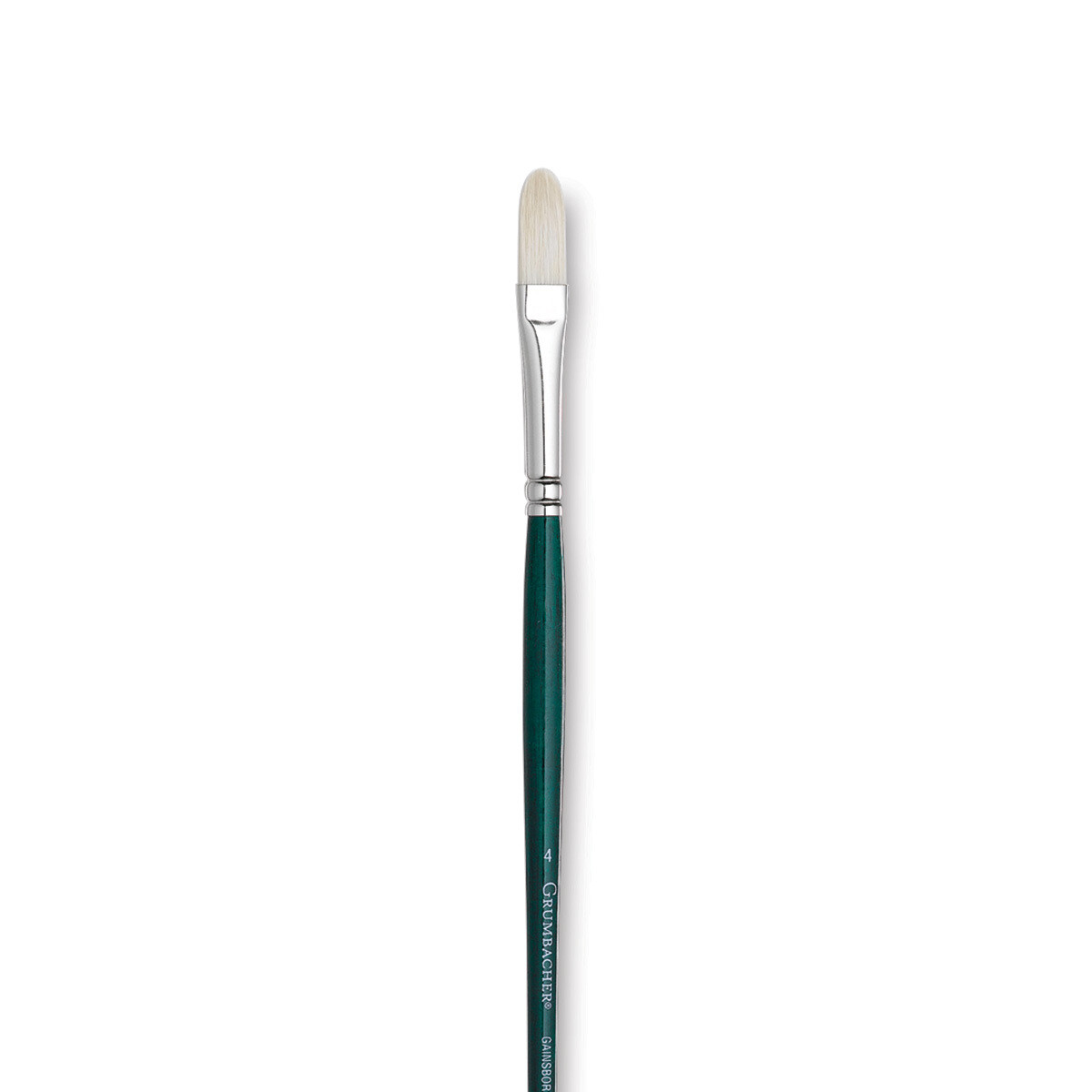 GAINSBOROUGH OIL/ACRY WHITE BRISTLE LONG HANDLE FILBERT 4