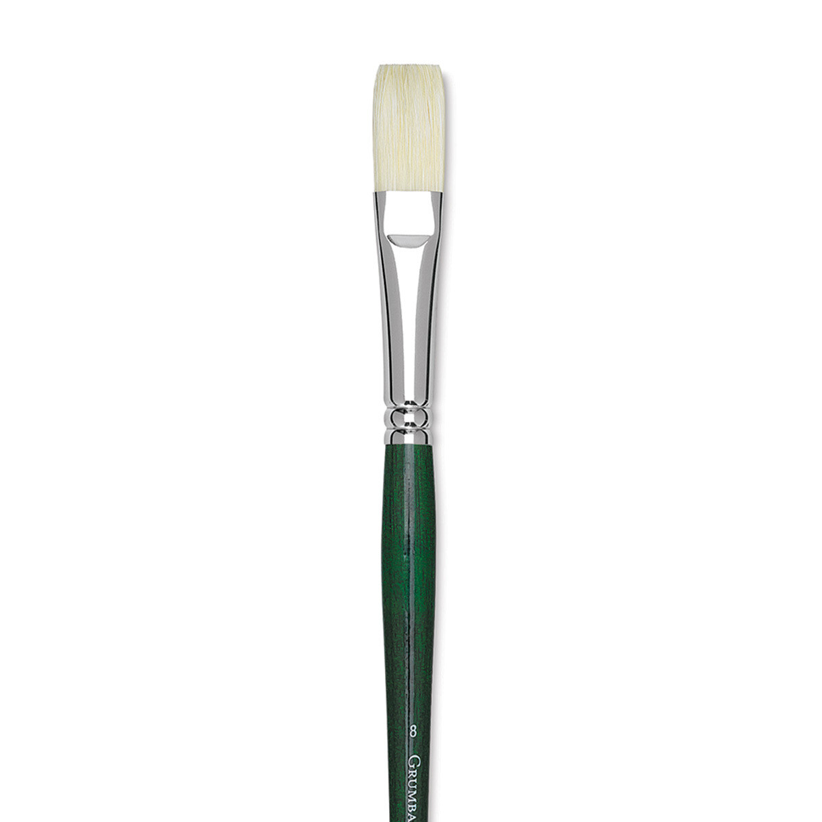 GAINSBOROUGH OIL/ACRY WHITE BRISTLE LONG HANDLE FLAT 8