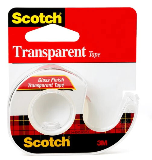 Scotch® Transparent Tape Dispensered Roll 1/2 X500