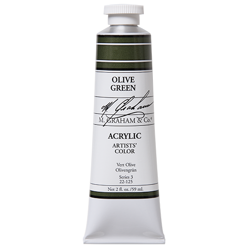 M GRAHAM OLIVE GREEN 60ML TUBE ACRYLIC