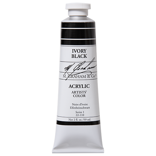 M GRAHAM IVORY BLACK 60ML TUBE ACRYLIC