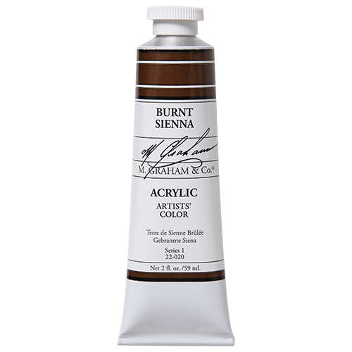 M GRAHAM BURNT SIENNA 60ML TUBE ACRYLIC