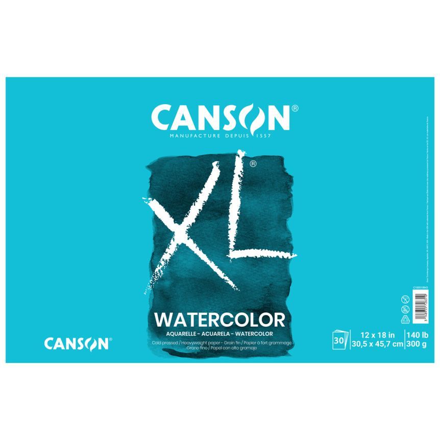 Canson XL Series: Watercolor 30 Sheet 12X18 PAD