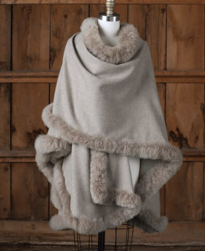 Cape with Fur Trim