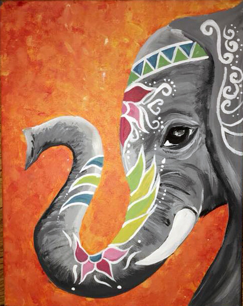Elephant Sip &amp; Paint Kit