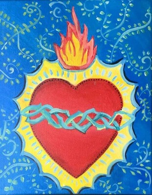 Sacred Heart Sip &amp; Paint Kit