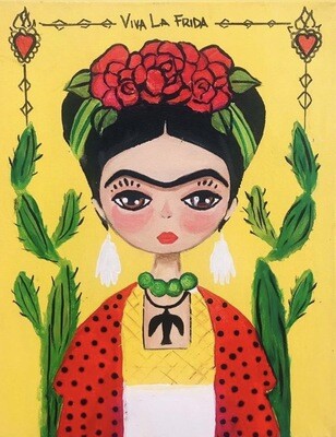 Frida with Cactus Sip &amp; Paint Kit