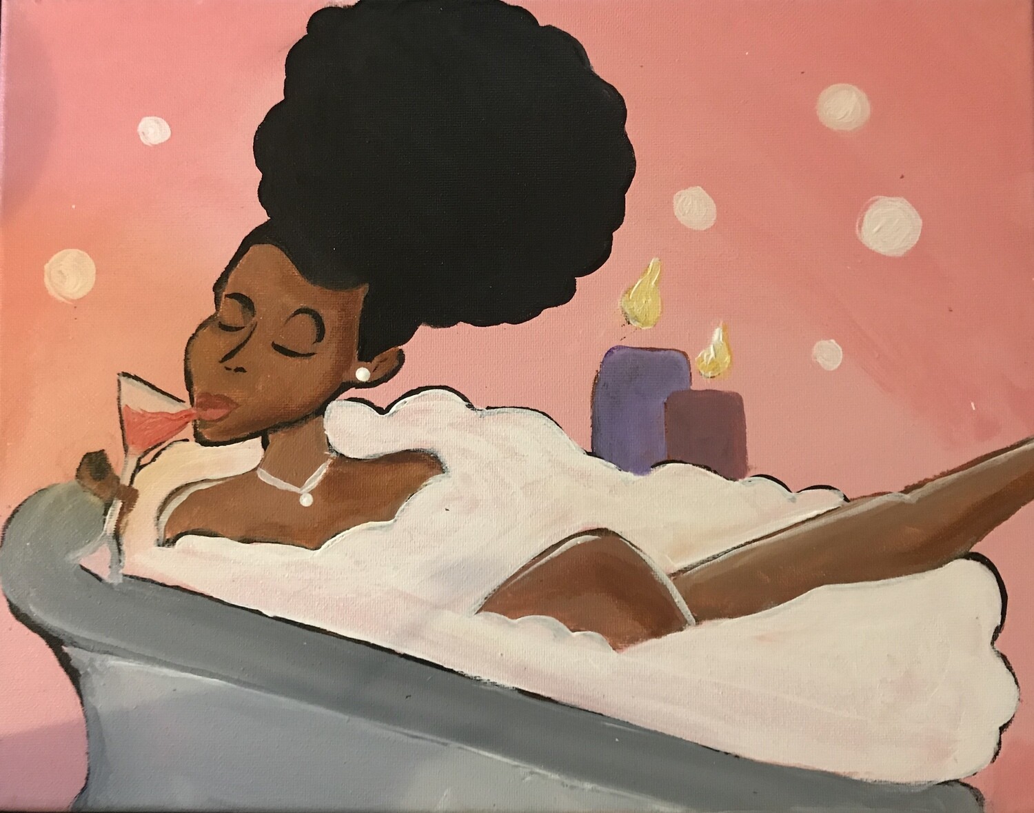Bubble Bath Sip &amp; Paint Kit