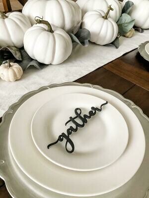Wooden Place Setting Words - Dining Table Decor