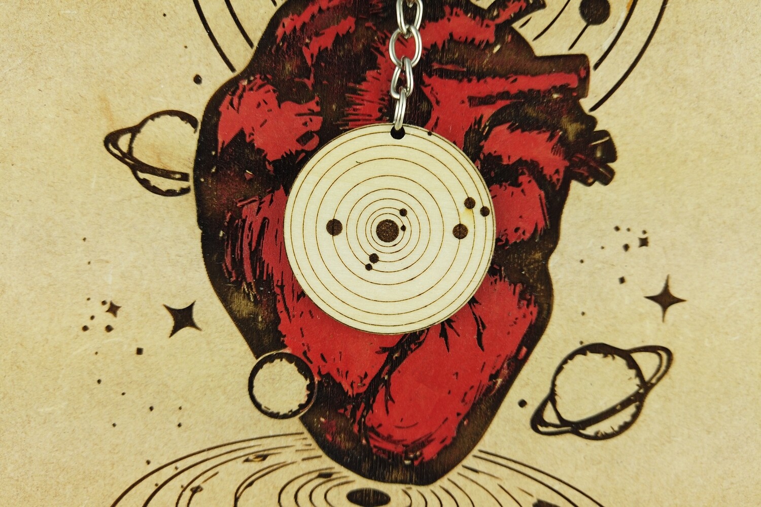 Custom Planetary Alignment Keychain