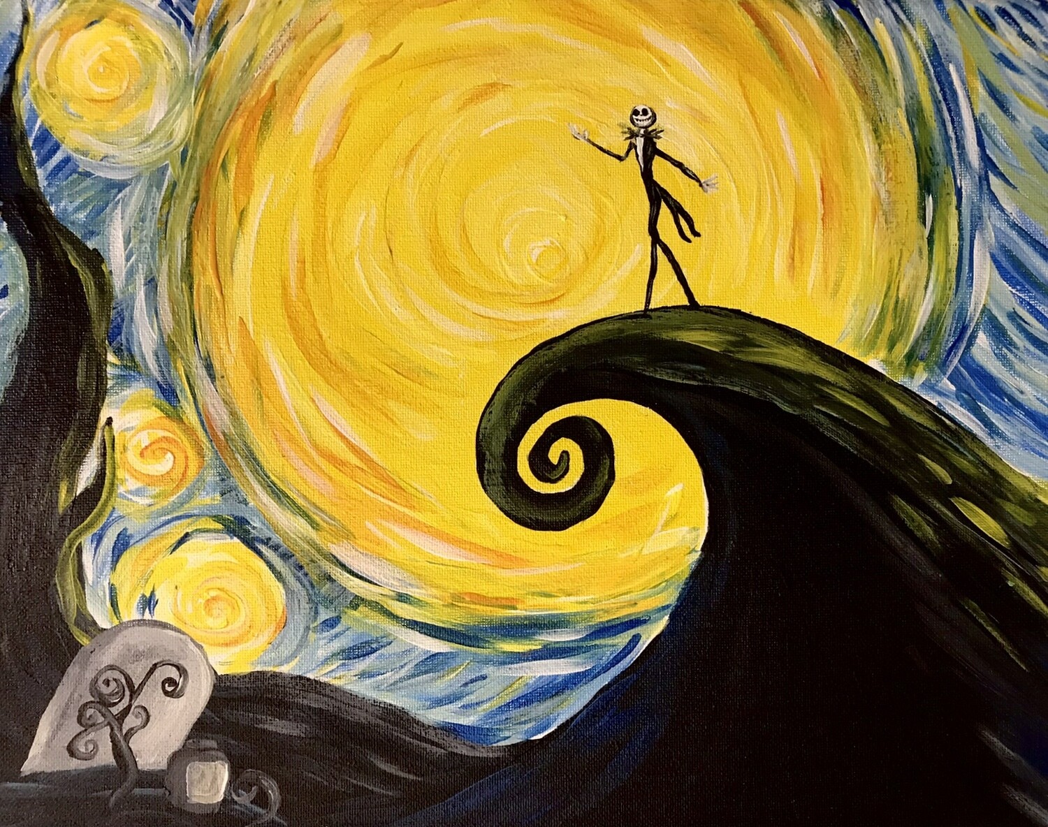 Starry Nightmare Before Christmas Sip &amp; Paint Kit