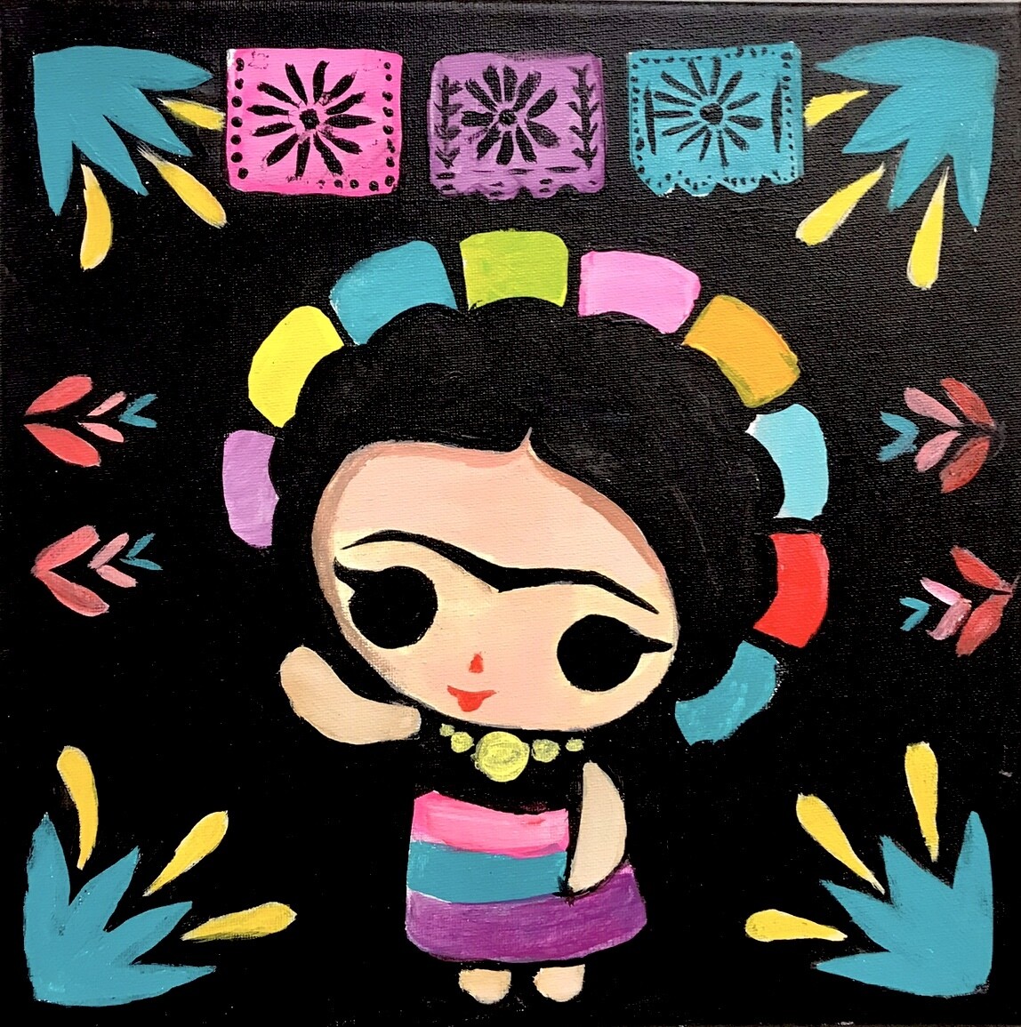 Frida Doll Sip &amp; Paint Kit