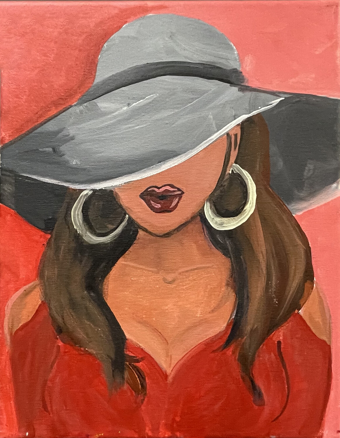 Lady with Hat Sip &amp; Paint Kit
