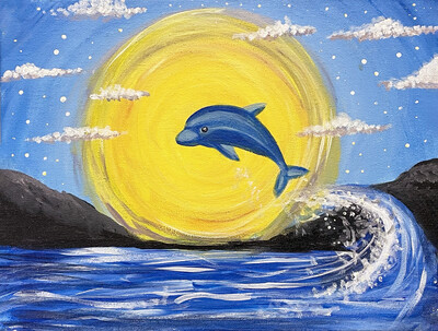 Dolphin Sip &amp; Paint Kit