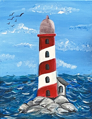 Lighthouse Sip &amp; Paint Kit