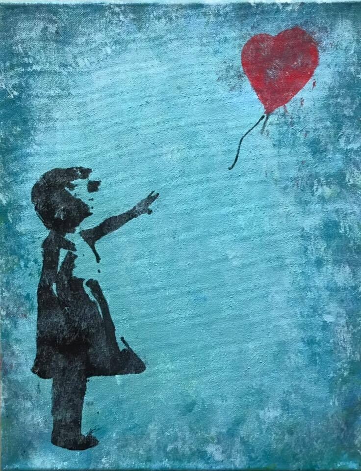Girl with Balloon Sip &amp; Paint Kit