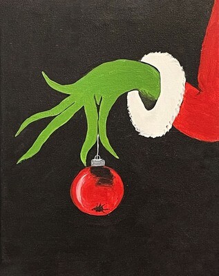Grinch Ornament Sip &amp; Paint Kit