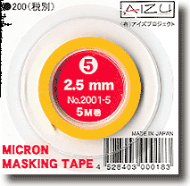 MICRON MASKING TAPE n� 5 - 2,5mm X 8M