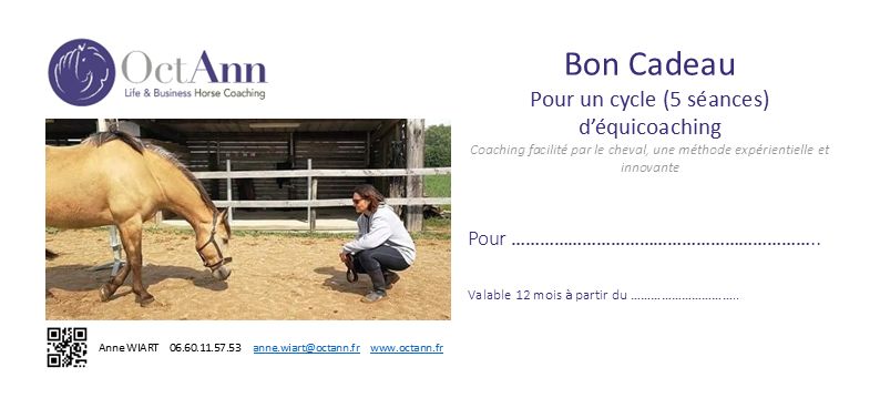 Bon Cadeau pour un cycle de 5 séances d'équicoaching (5 x 1h30)