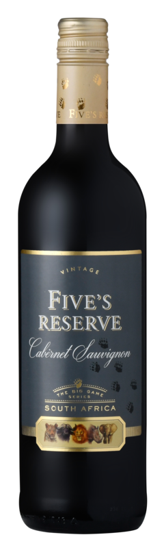 FIVE'S RESERVE CABERNET SAUVIGNON - 6 x 750ml