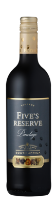 FIVE'S RESERVE PINOTAGE - 6 x 750ml