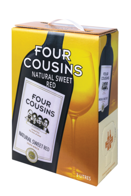 FOUR COUSINS NATURAL SWEET RED - 4 x 3L