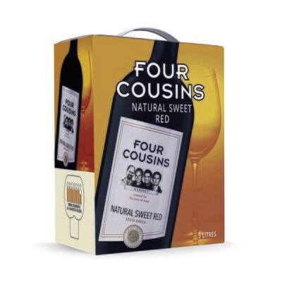 FOUR COUSINS NATURAL SWEET RED - 4 x 5L