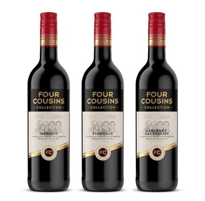 FOUR COUSINS COLLECTION RED BOX SET - 6 x 750ml