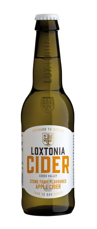LOXTONIA STONE FRUIT FLAVOURED APPLE CIDER - 4 x 340ml