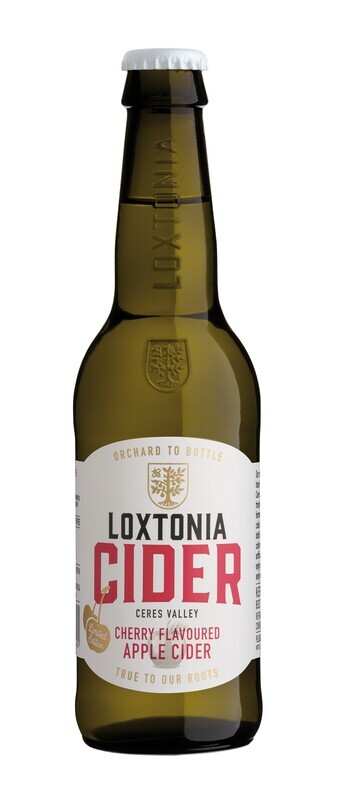 LOXTONIA CHERRY FLAVOURED APPLE CIDER - 4 x 340ml