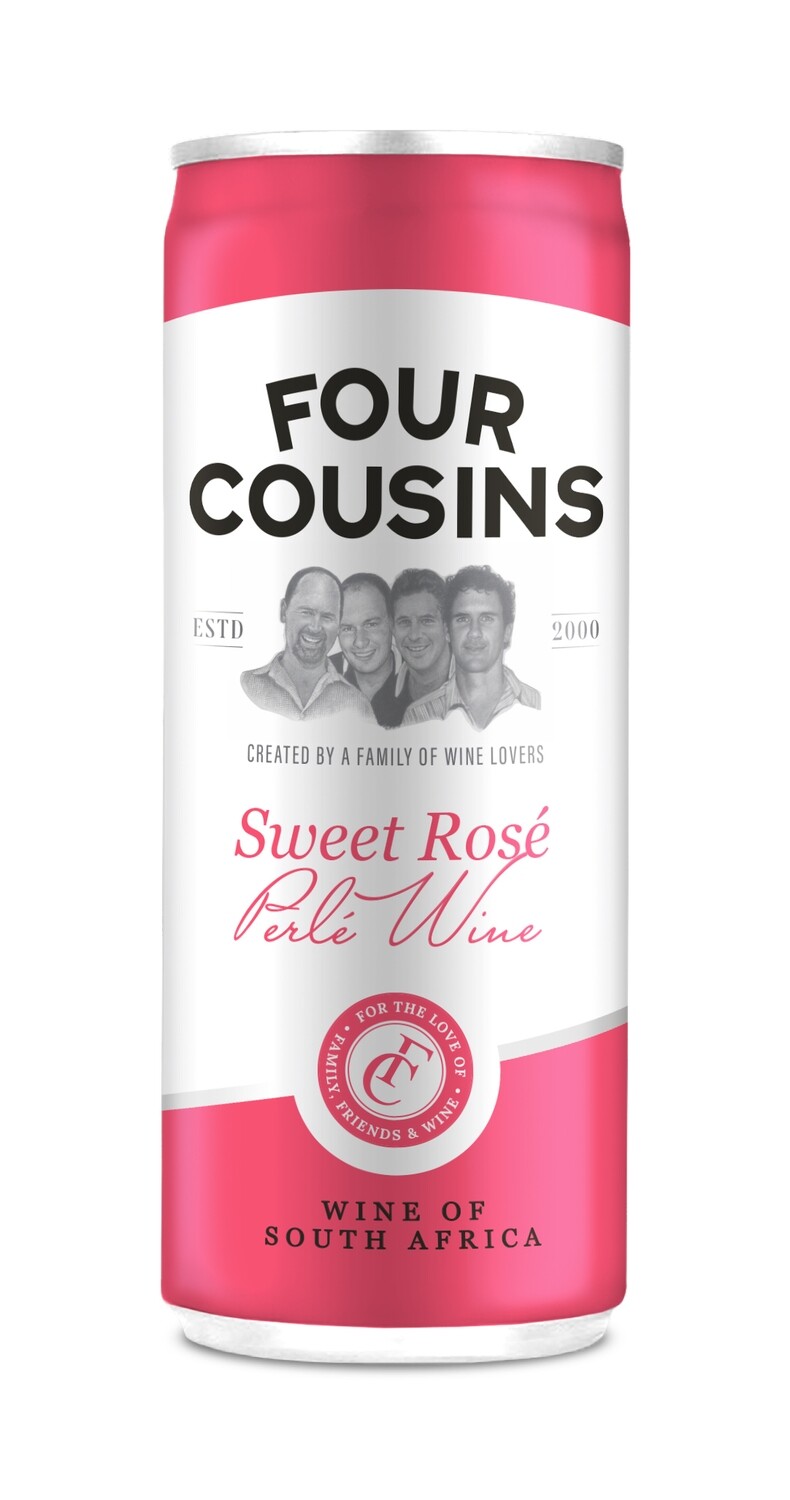 FOUR COUSINS SWEET ROSE PERLE CAN -  24 x 250ml