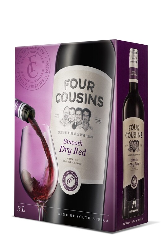 FOUR COUSINS DRY RED - 4 x 3L