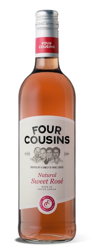 FOUR COUSINS NATURAL SWEET ROSE - 12 x 750ml