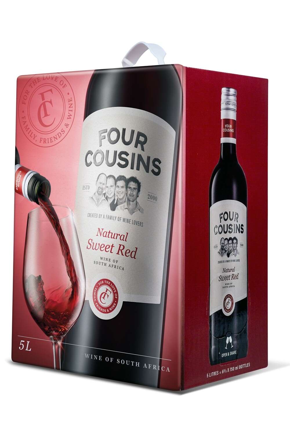 FOUR COUSINS NATURAL SWEET RED 4 x 5L