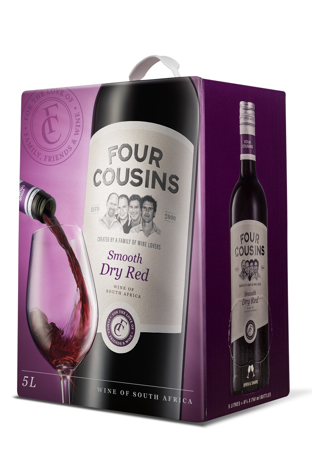 FOUR COUSINS DRY RED - 4 x 5L