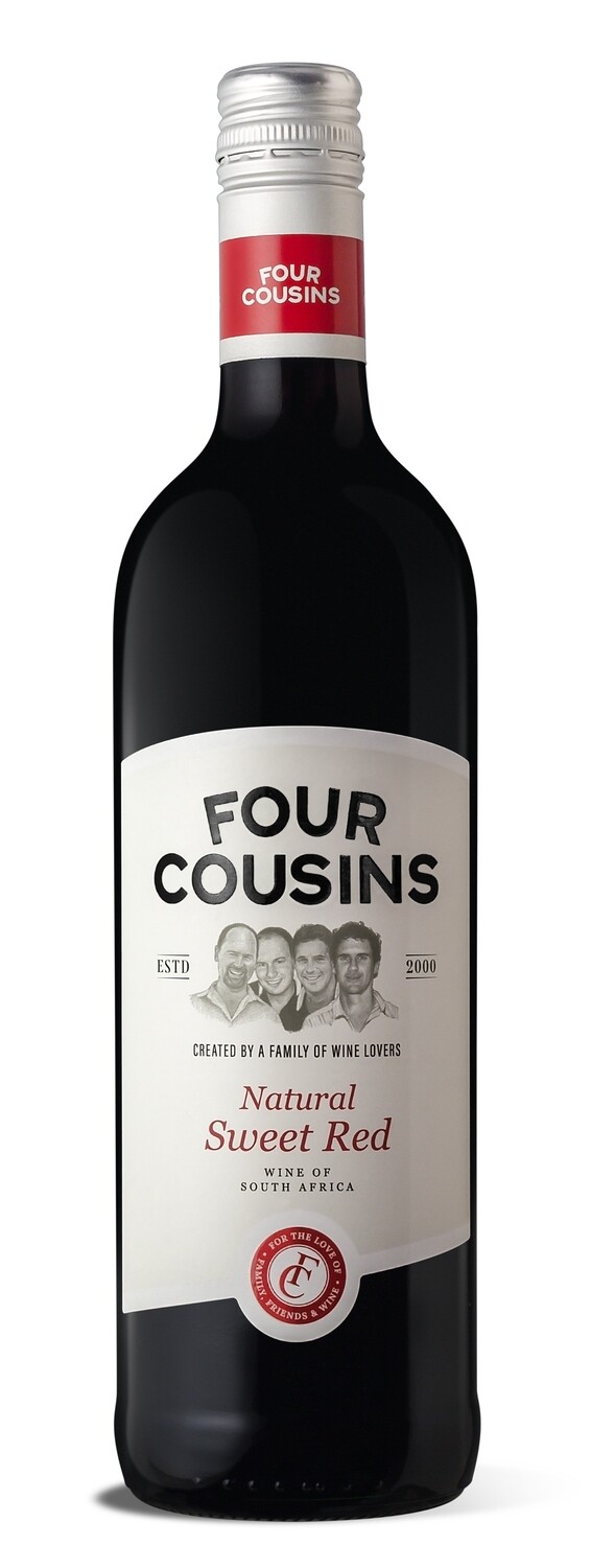 FOUR COUSINS NATURAL SWEET RED - 12 x 750ml